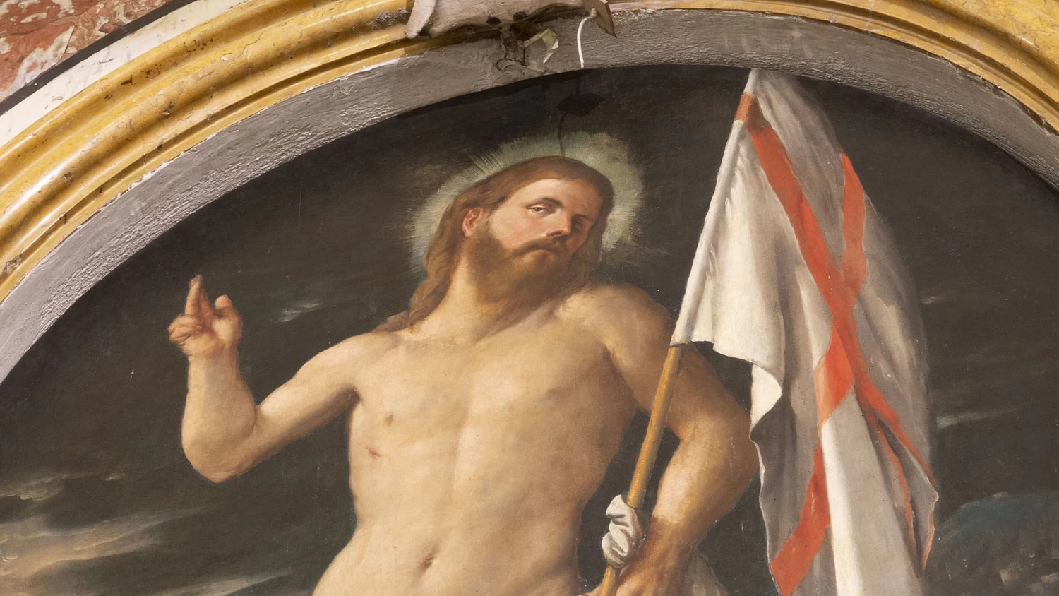 Il Romanino-351-Chiesa di san Giorgio, Capriolo, Brescia -Resurrezione di Cristo - dettaglio 5
